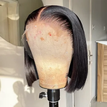 13x4 Bone Short Bob Wig Human Hair 13x6 Lace Frontal HD Straight Bob Wig Human Hair Glueless 4x4 5x5 Lace Front Closure Wigs 1