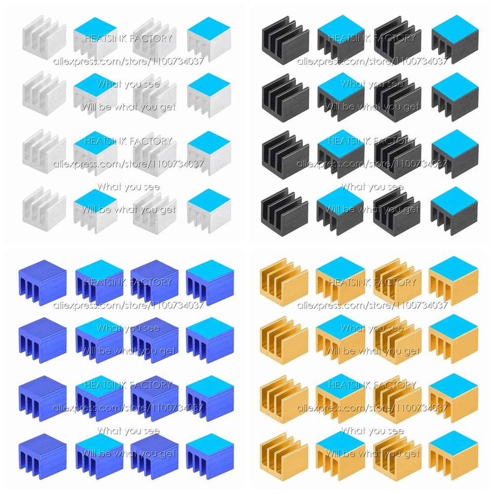 방열판 공장 50pcs 알루미늄 8.8x8.8x5mm 칩 라디에이터 쿨러, IC, 3D ..