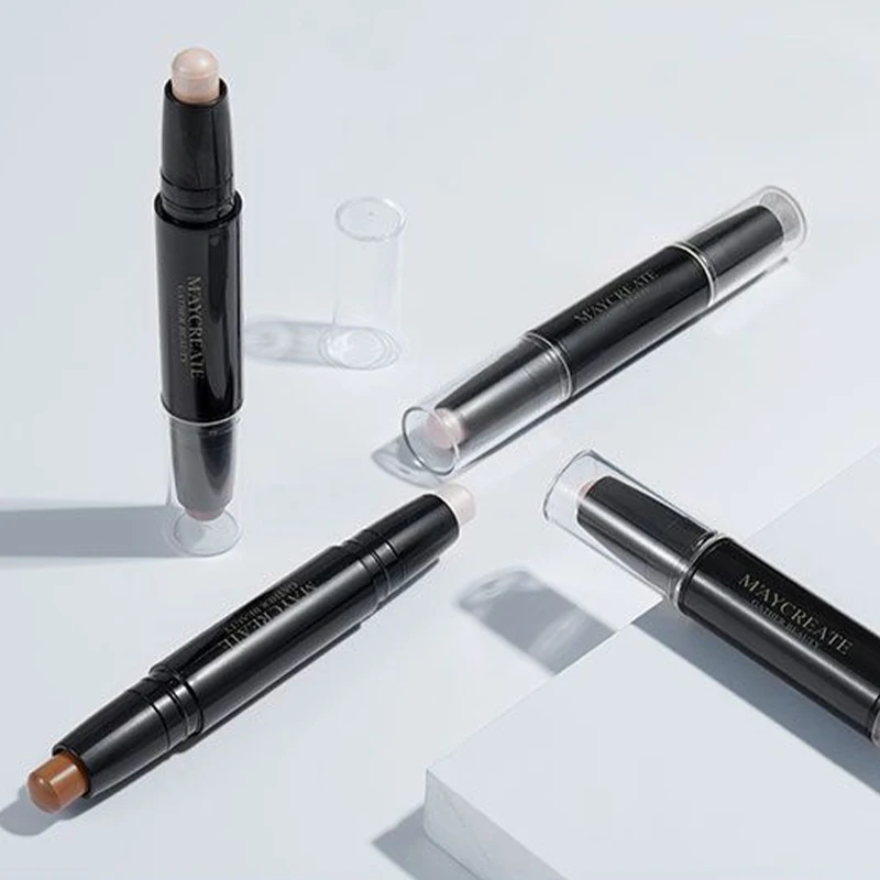 2 in 1 Professional facial contour stick Waterproof Long Lasting Facial Contouring Concealer Stick Bronzer Women's Makeup Tools