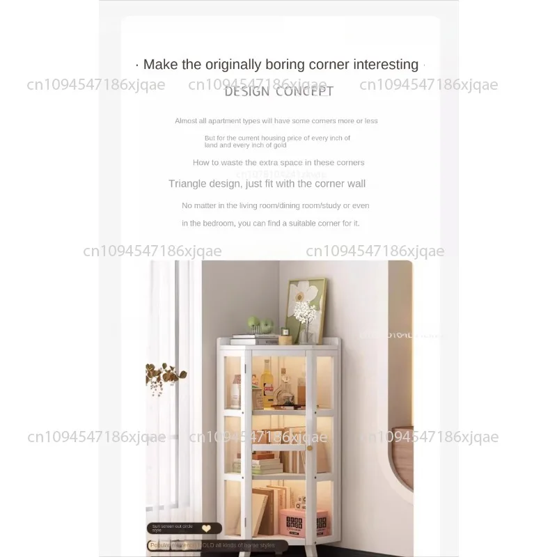 Corner cabinet restaurant corner wall-mounted triangular cabinet corner storage living room corner