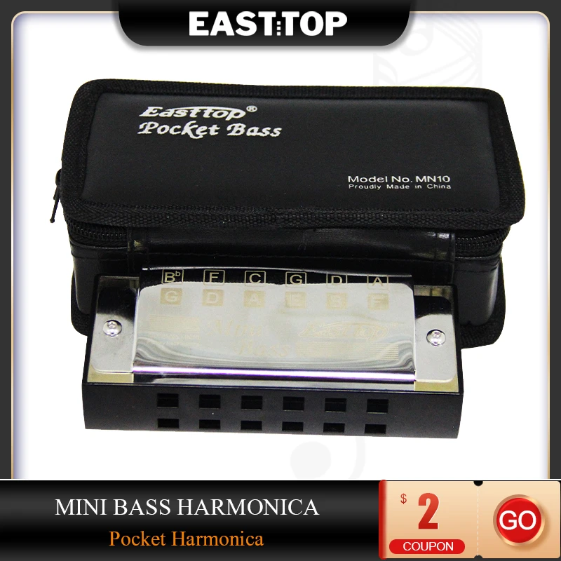 Easttop Mn10(t11) Mini Bass Harmonica High Quality Pocket Harmonica