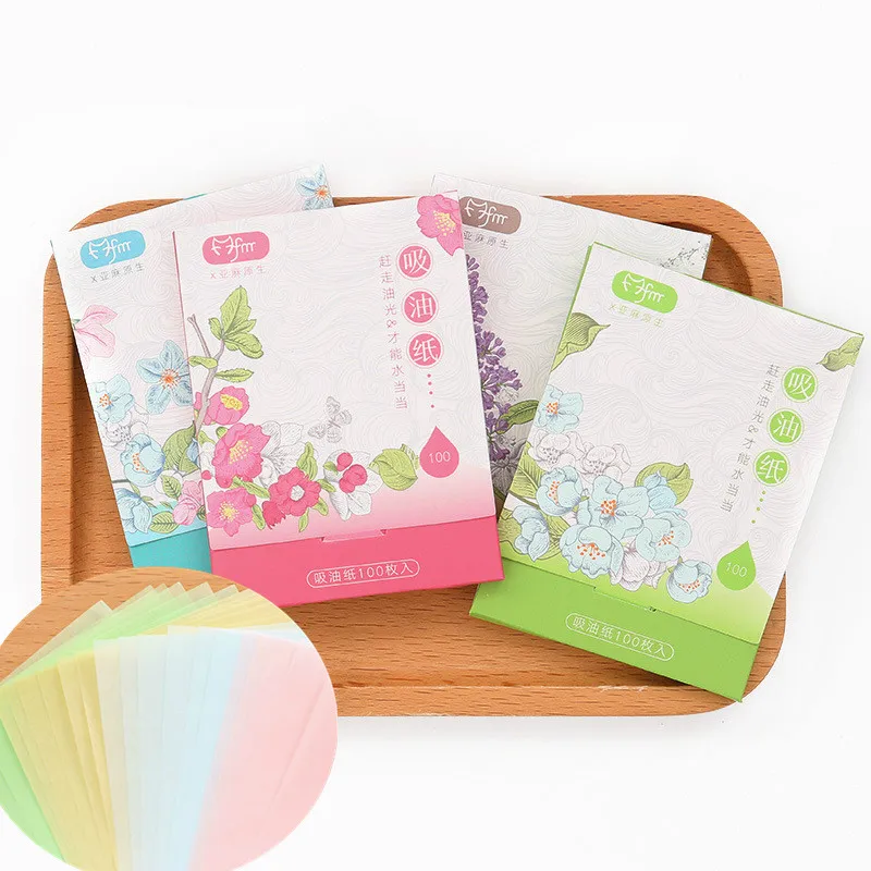 100 Sheets/pack Protable Facial Absorbent Paper Oil Control Wipes Absorbing Sheet Matcha Oily Face Blotting Matting Tissue | Красота и