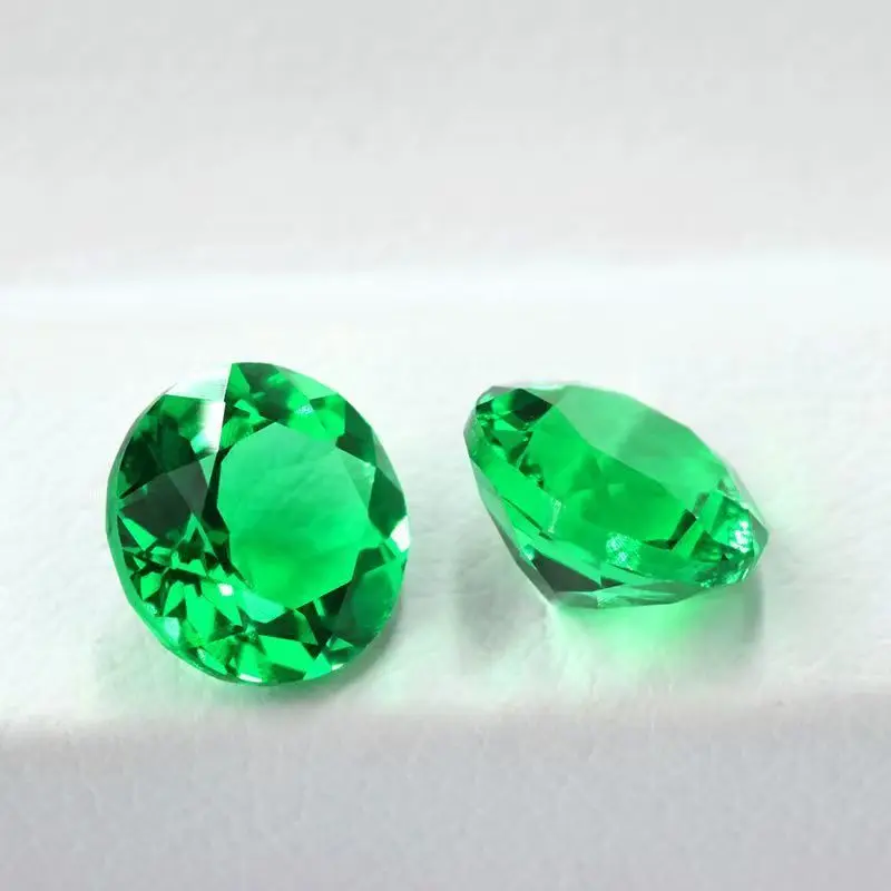 Lab Grown Zambia Gemstone Round Shape Loose Gemstones Colombia For Jewelry Making AGL Certificate