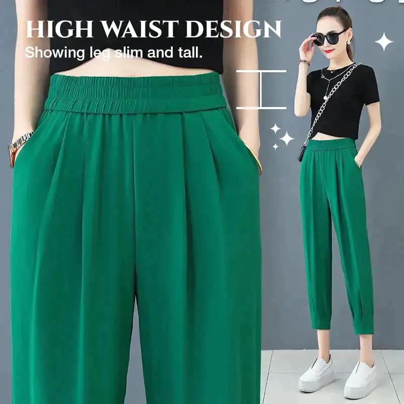 

Women's Casual Cooling Straight Pants Pantalones rectos de enfriamiento casual para mujer Breathable Stretch Haren Pants