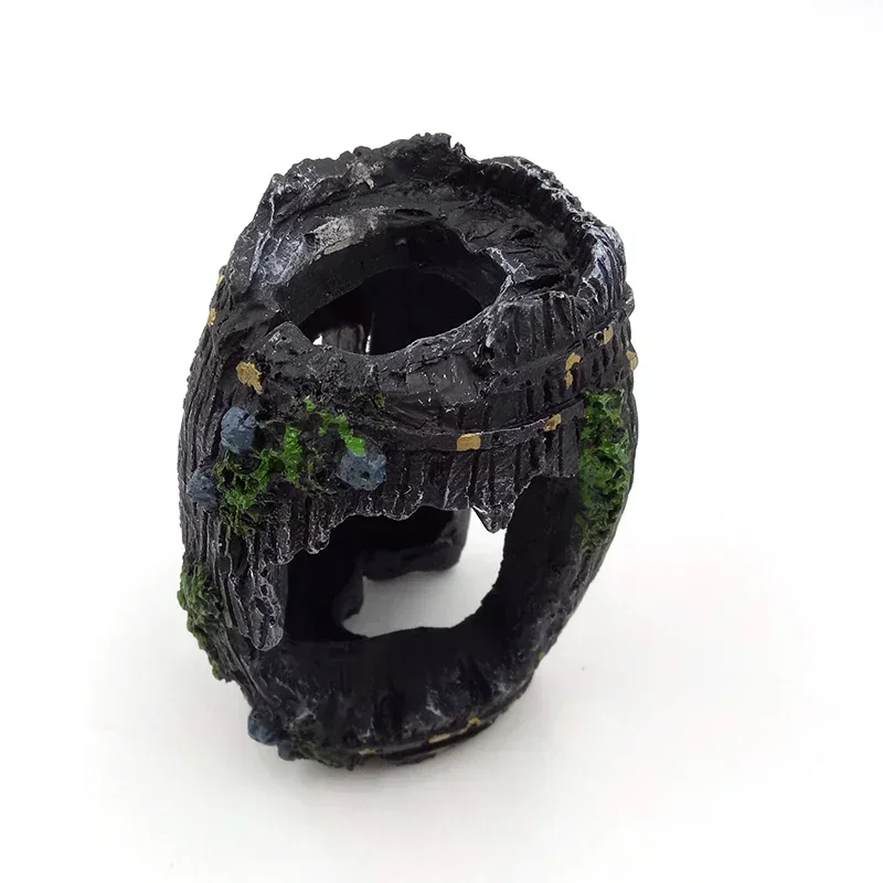Artificial Resin Barrel Aquarium Decoration Fish Tank Submarine Ornament Underwater Fish Hiding Cave Shelter Shrimp House fish tank ornaments fish tank decorations aquarium ornaments mini landscape ornaments