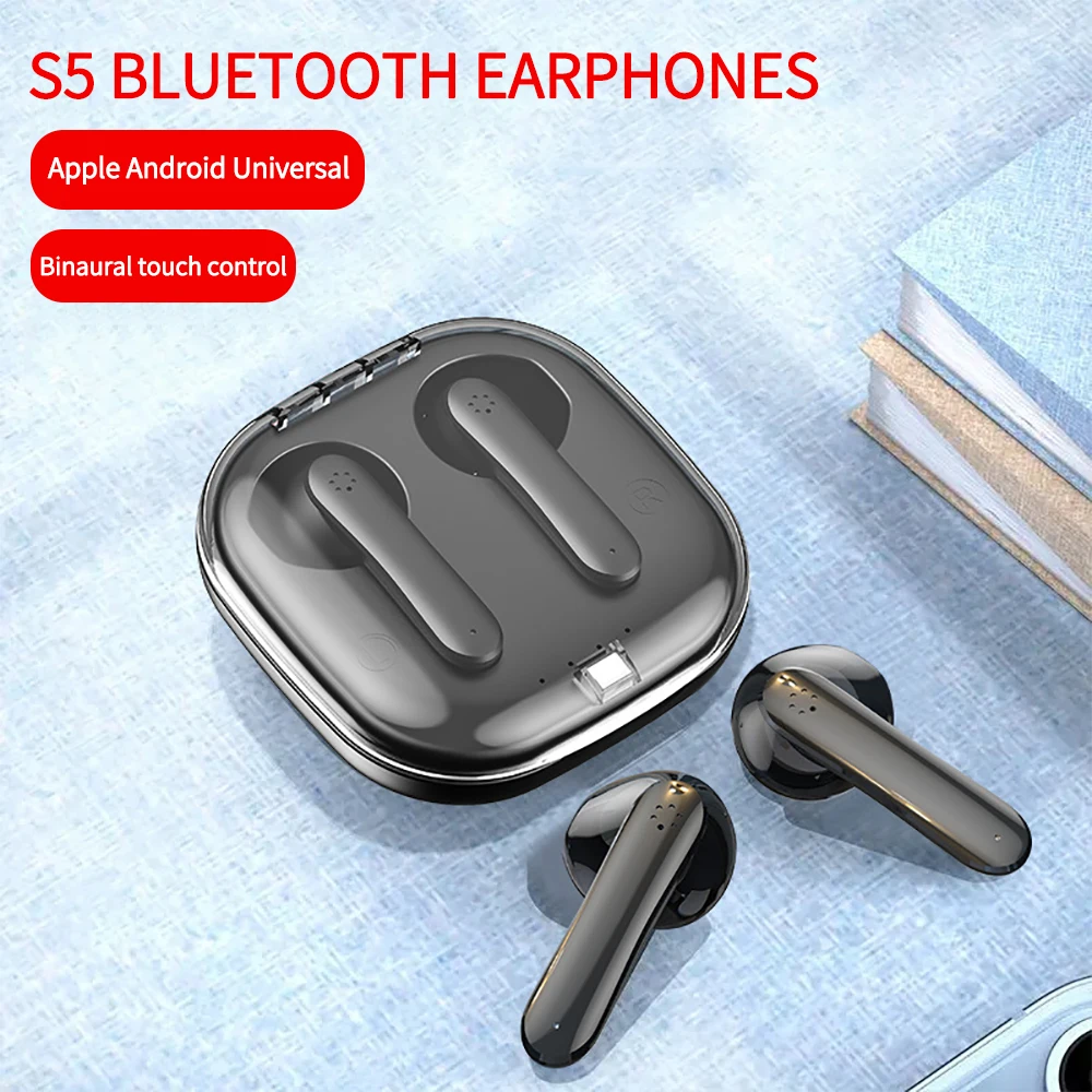 

S5 TWS Bluetooth Headset 5.4 Wireless Touch Earbuds HD Call Noise Reduction Earphones With Mic Stereo Game Headphones