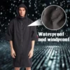 Hiturbo Short Sleeve Hooded Waterproof Cape Changing Cape Windproof Quick Dry Swimming Surfing Climbing Warm Quick Dry Cape 3