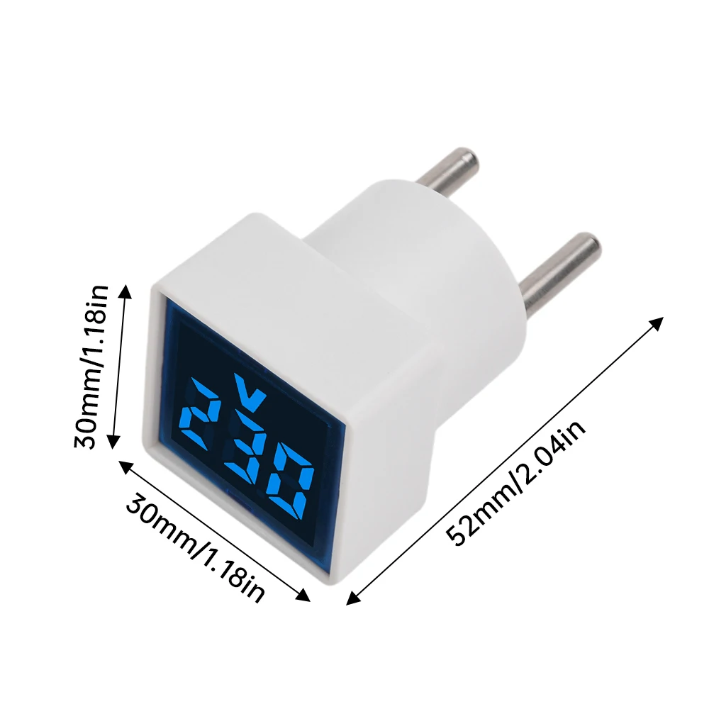 미니 유니버설 스퀘어 전압계 LED 디지털 전압계 AC 50V-500V 전압 표시기 자동차 자동 오토바이 보트 테스터 감지기