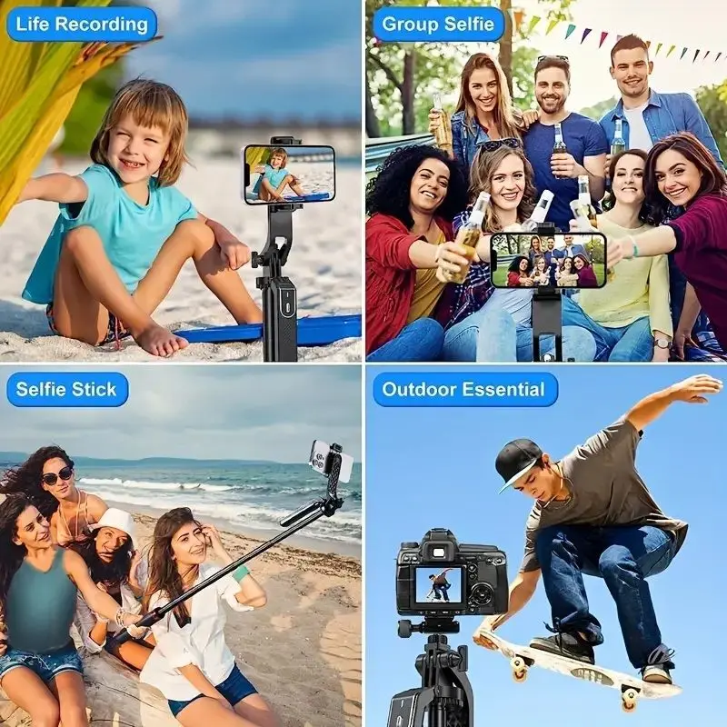 P185/P180 Selfie Stick Quadripod 3 IN 1 1800mm Wireless Phone Gimbal Stabilizer 4 Legs Phone Stand for Monopod Gopro Camera