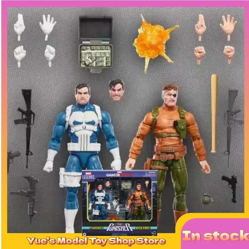 【재고 있음】Marvel Legends Game Universe Punisher & Nick Fury 세트 피규어 액션 피규어 애니메이션 모델 장난감 컬렉션 선물