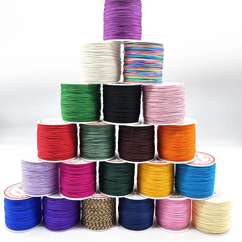 10Meters/lot 1.0mm Nylon Cord Thread Chinese Knot Macrame Cord Bracelet Braided String DIY Beading Thread nylon cord macrame cord