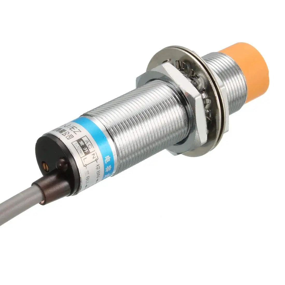 노란색 접근 센서 유도 형 근접 센서 스위치 M8 M12 M18 30 4mm DC 12V AC 110V NO NC NPN PNP 감지 금속 스위치
