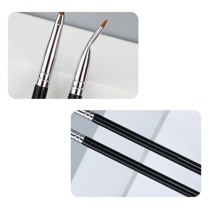 Karsyngirl 1/2pcs 벤드 헤드 아이 라이너 브러쉬 아이 디테일 메이크업 브러쉬 눈 아래 눈물 여물통 여성용 파인 라이너 컨실러 브러쉬