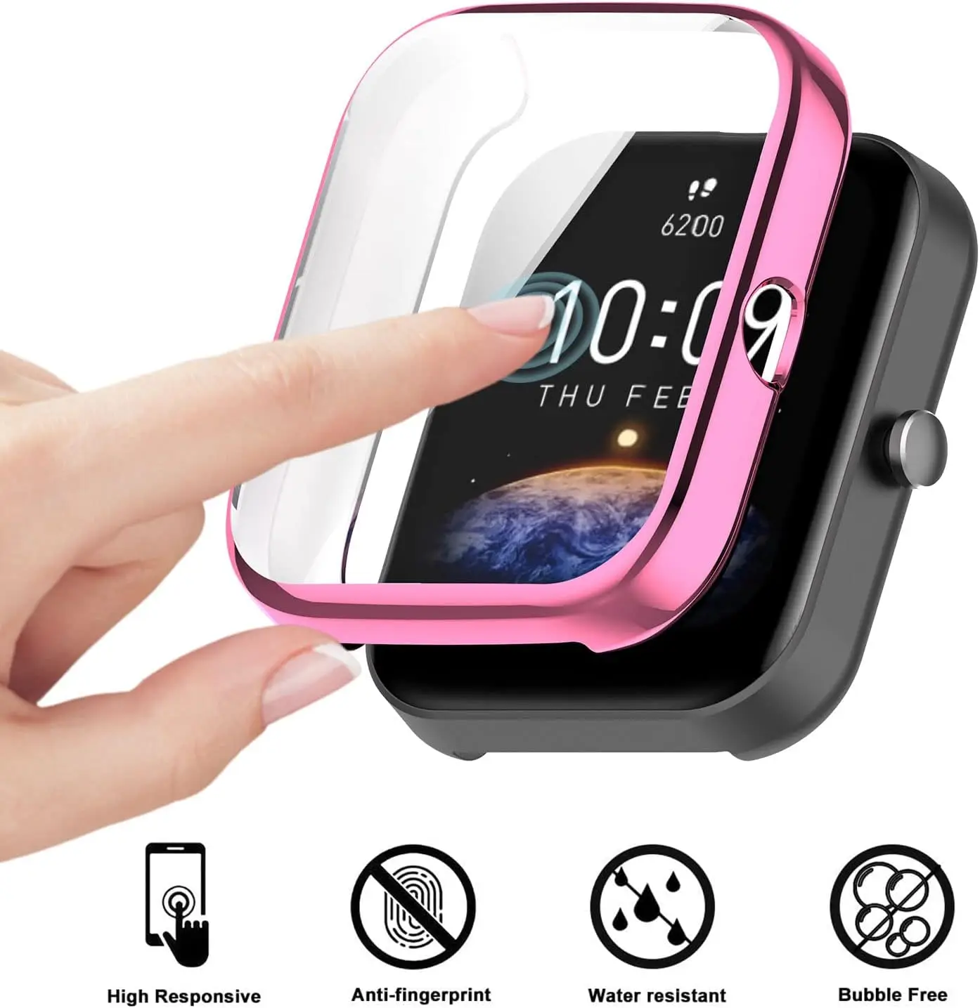 TPU Protective Cover and Screen Protector Case for Smart Watch - Durable Protection Shell