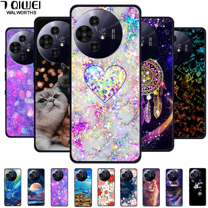 Black Silicone Protective Back Cover - Stylish and Durable Bumper Coque for TCL 50 Pro NxtPaper 5G