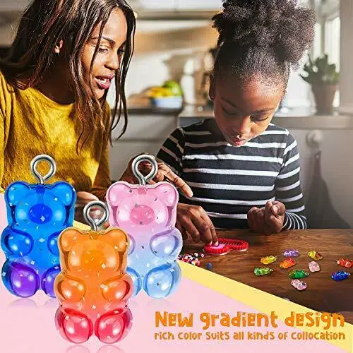 Colorful Gummy Bear Pendant Charms for Necklace Bracelet Diy Earrings Jewelry Bears Valentine's Day Gift jewelry charms resin charms animal charms fashion jewelry accessories 10/50Pcs 2.1*1.1cm