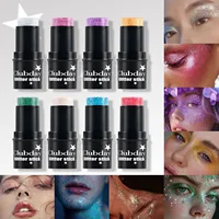 Purple Glitter Sequin Stick Multifunctional Face Lip Hair Body Sequins Eyeshadow Gel Music Festival Stage Makeup Decoration Tool 2
