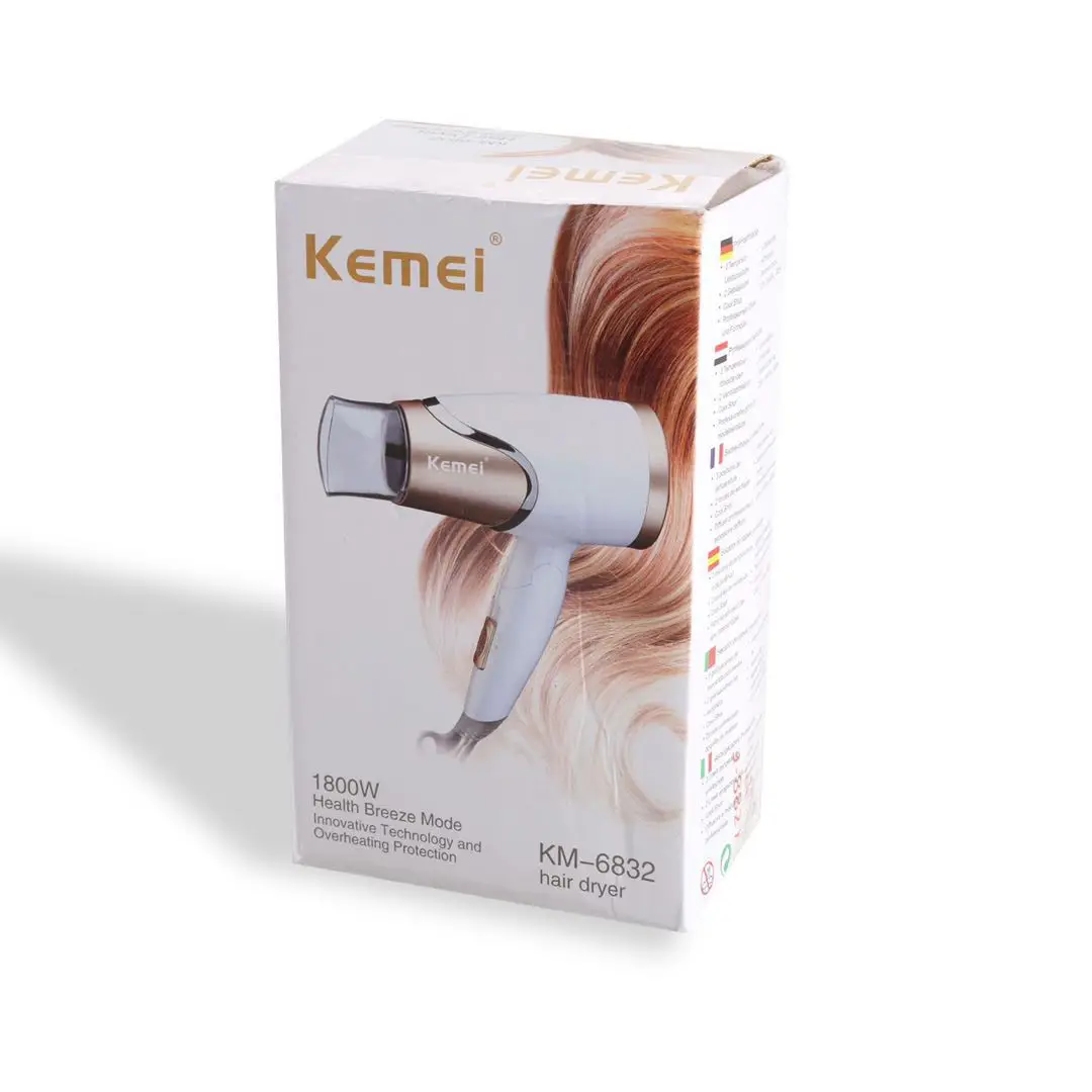 kemei hair dryer KM-6832 foldable hair dryer for student and travel 4