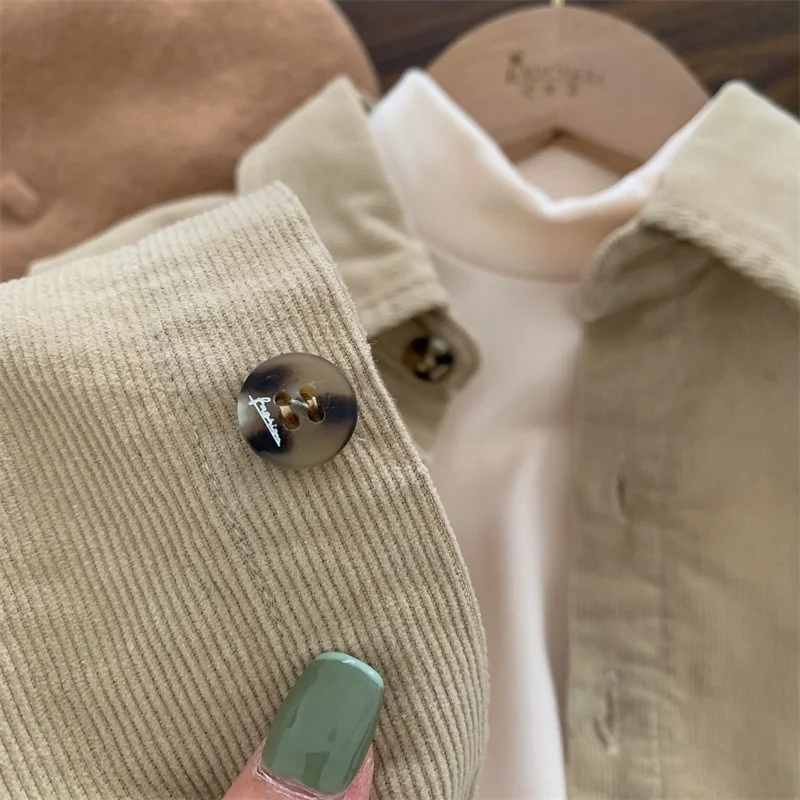 Kids Shirts Baby Boy Girl Cotton Corduroy Shirt Infant Toddler Kid Casual Shirt Outwear Long Sleeve Autumn Spring Top Baby Clothes 1-7Y