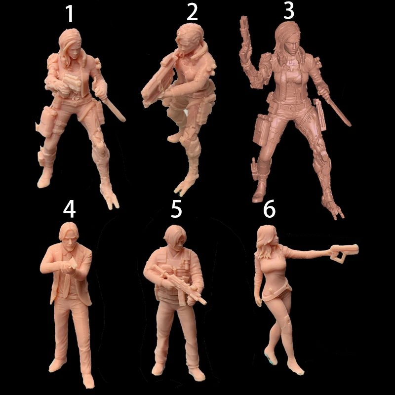 1:64 Figura Kit Da Garage Per Garage Modello Professionale Da Donna In Miniatura 1/43 Da Uomo Deve Essere Colorato Da Solo