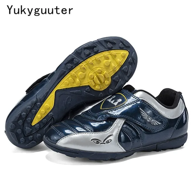 Baseball shoes children men sneakers new leather hook loop outdoor anti skid breathable training spikes softball