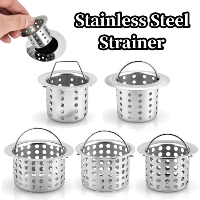 Stainless Steel Floor Drain Filter Sink Strainer Hair Catcher