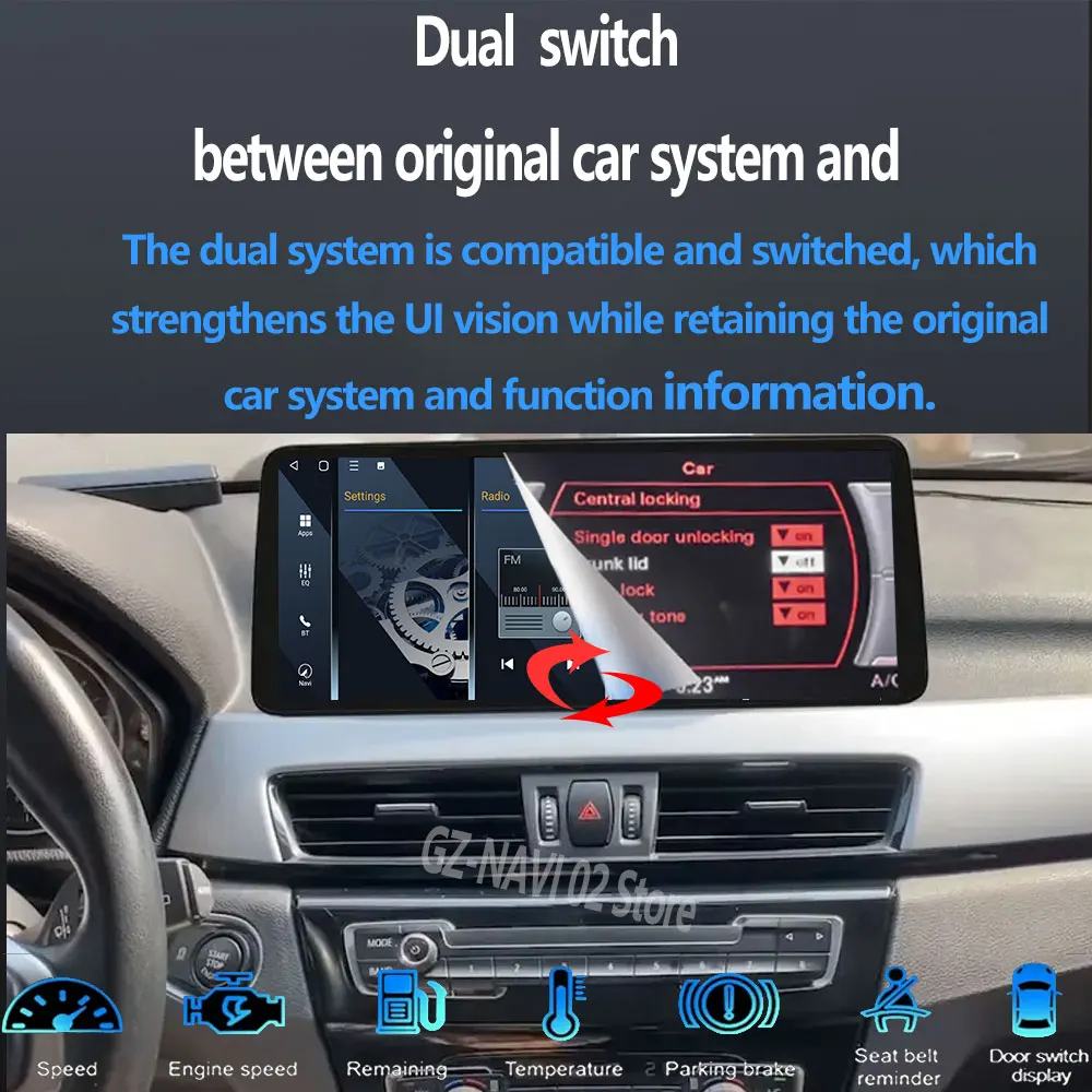 BMW X1 F48 (2016-2022) NBT EVOシステム用Carplay DSP Android 15