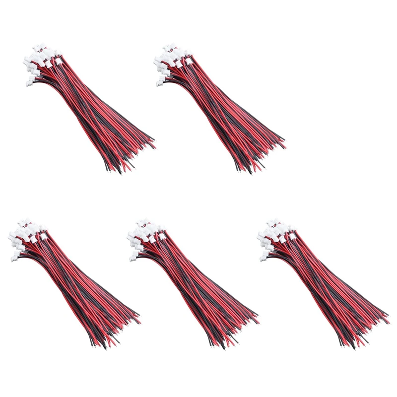 

250Pcs Mini JST 2.0 2P Male Connector Wires Cables