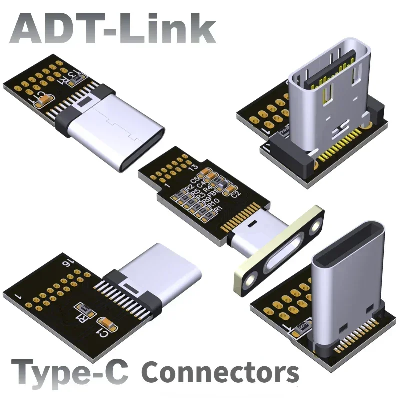 USB 3.1 Type-C Connector 8/16P/20PIN Breakout Board USB-C 90