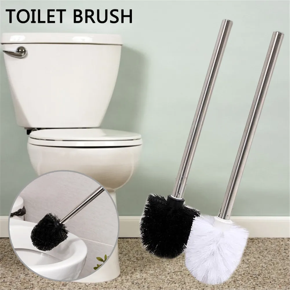 Stainless Steel Handle Toilet Brush With A Replaceable Toilet Brush Head Durable Bathroom