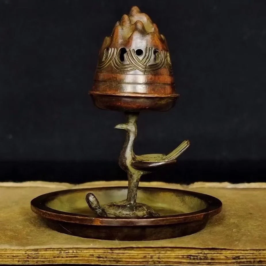 Articoli In Bronzo, Tartaruga E Gru, Pagoda Yannian, Terrazza Di Cera Di Fumo Di Incenso, Cerimonia Del Tè Per L'Arredamento Della Casa, Desktop Di Ar