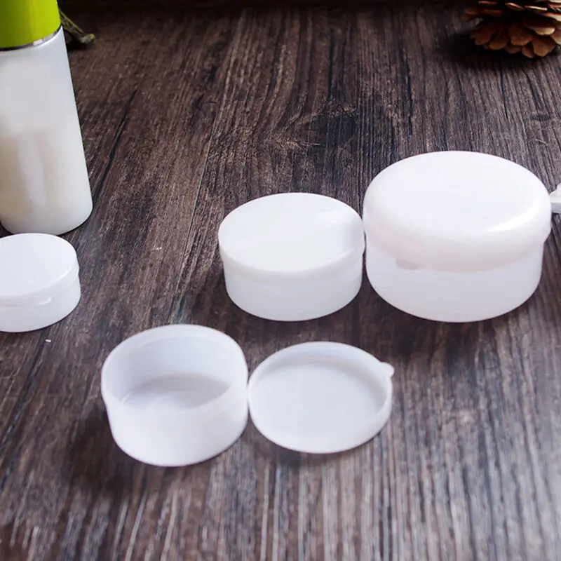 100pcs 5g/20g/30g/50g Empty White Plastic PP Cosmetic Jars Skin care Containers Lotion Bottle Face Soft Cream Sample Pot Gel Box