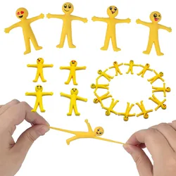 Ensemble de jouets extensibles pour homme, 10 pièces, anti Stress, rebondissants, Adorable, coloré, jaune, cadeaux de fête, prix scolaires 