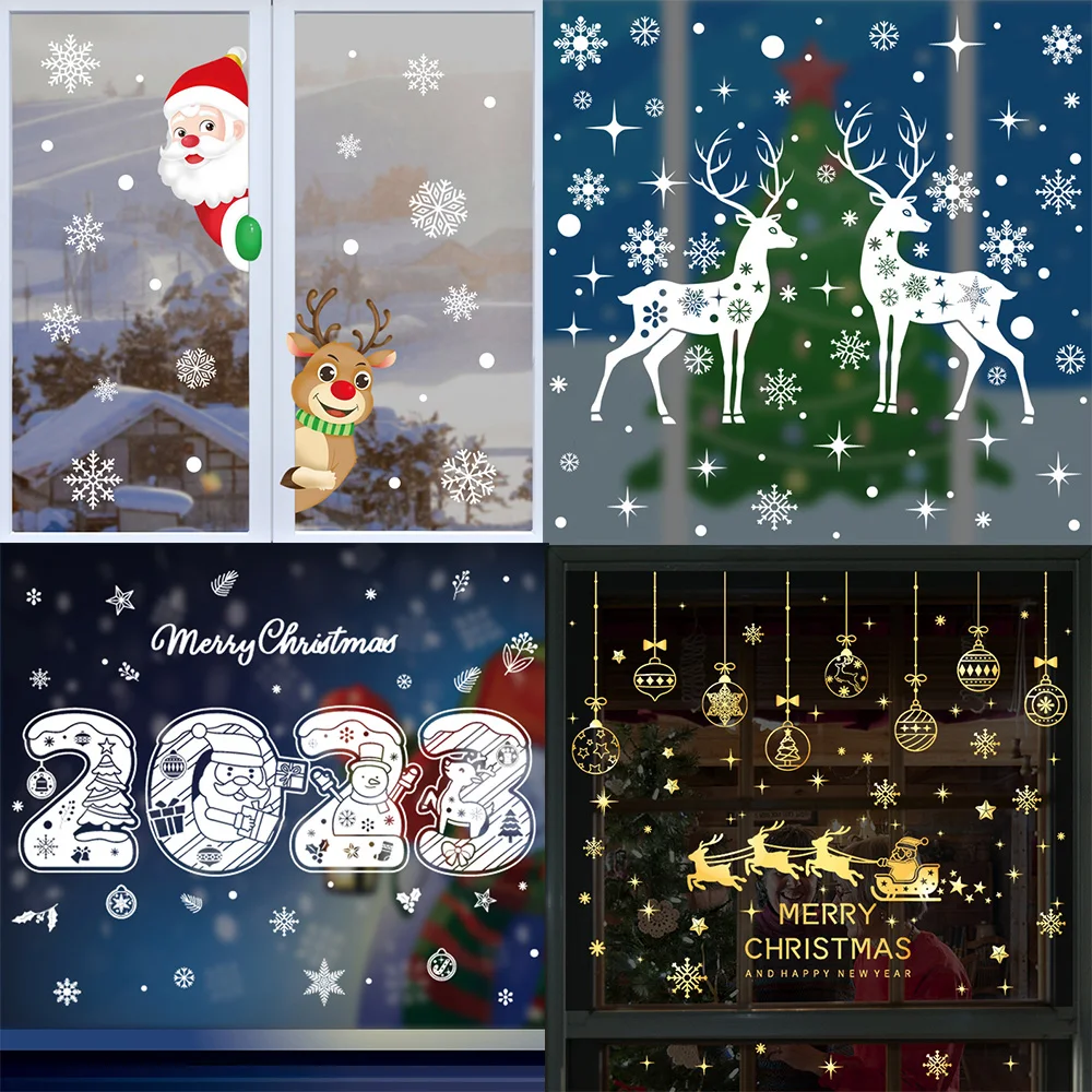 Merry Christmas Decorations Window Stickers Christmas Window Stickers