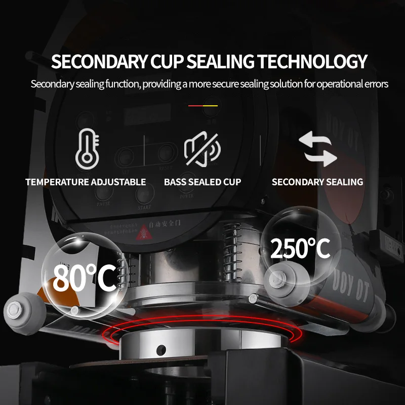 XEOLEO Full Automatic Cup Sealing Machine Cup Sealer Milk Tea Drink Shop Plastic Paper Cup Sealer Machine For Milk Bubble Tea 4