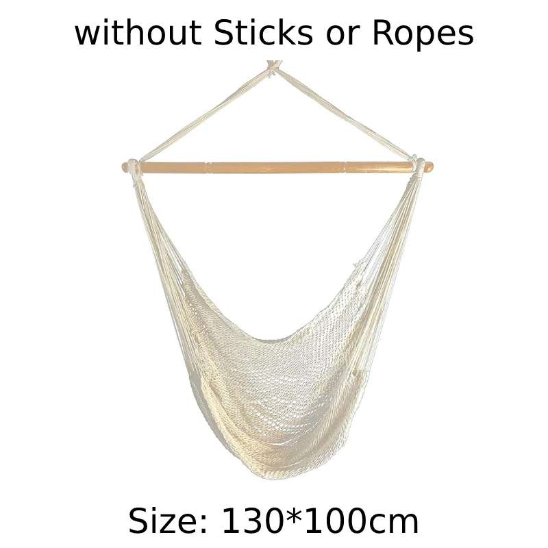 Tassels Hammock Boho Style Brazilian Macrame Fringed Deluxe Double Hammock Net Cotton Swing Chair Hanging Bed 