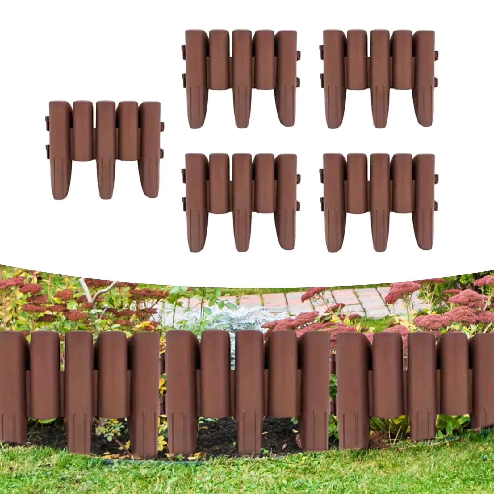 5 Pieces Garden Edging Border Barriers Fence Yard Plant Landscape Decor Fence Border for Walkway Lawn Garden Flower Bed
