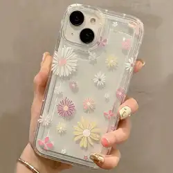Pink Floral Print Transparent Phone Case Cover - Galaxy Note20 5G (1)