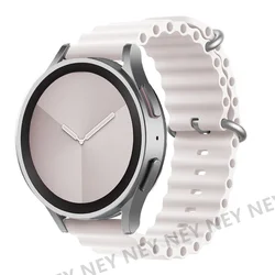 Ocean Bands Silicone Watch Strap - Universal Fit, 22mm/20mm - 20mm watch band (Antique white 22)