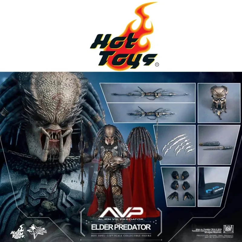 In Magazzino Hot Toys Ht 1/6 Mms325 The Predator Avp Elder 2.0 Red Robe Set Completo 12 Pollici Action Figures Regali Modello Da Collezione