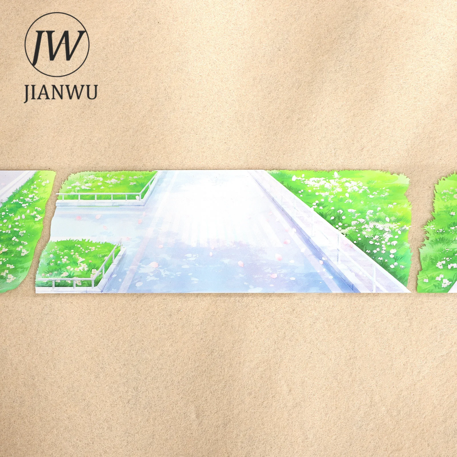 JIANWU 60mm*5m 빈티지 꽃 식물 베드 워크 랜드스케이프 소재 콜라지PET 테이프 창의적인 DIY 저널 및 문구류