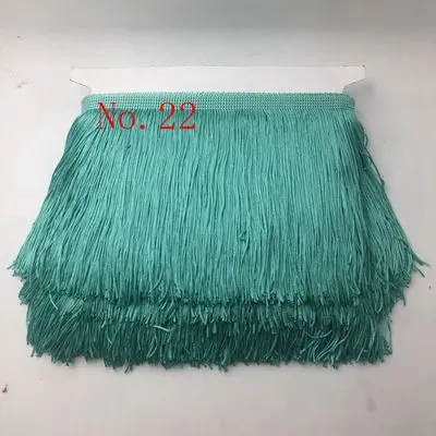 Description Picture 6 of item15cm 20cm 30cm Long Fringes Lace Tassel Polyester Trim Latin Dance Skirt Curtain Garments AccessoriesTrimming For Sewing