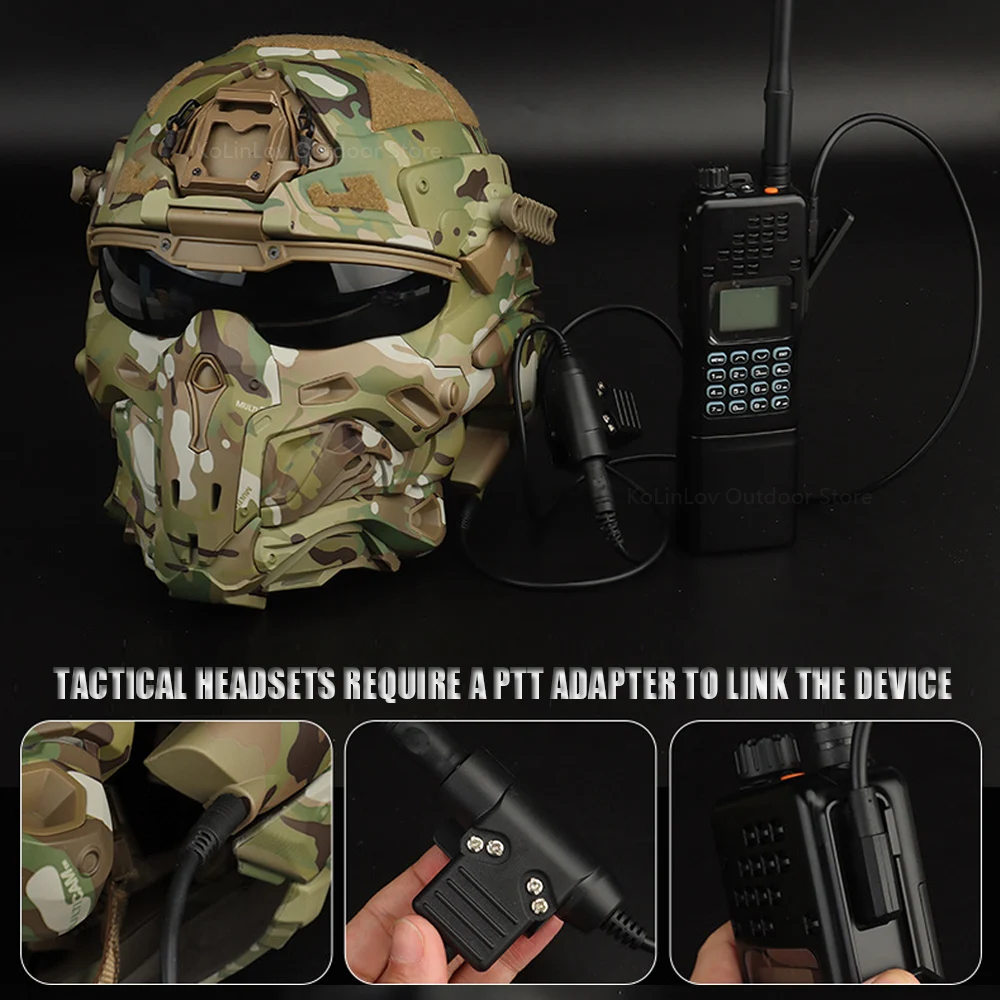 Casque Airsoft Tactique Intégré, Casque Anti-buée, Casque D'assaut