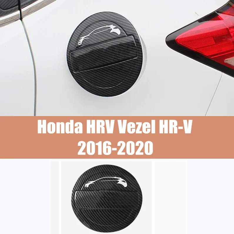 Carbon Fiber ABS Fuel Tank Cap Oil Gas Cover For Honda HRV Vezel HR V