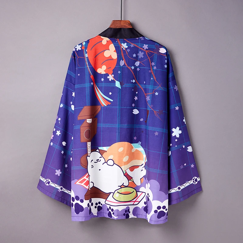 Traditional Harajuku Japanese Kimono Loose Yukata Summer Beach Sunscreen Kimono Cardigan Cosplay Blouse Kimono Femme кимоно