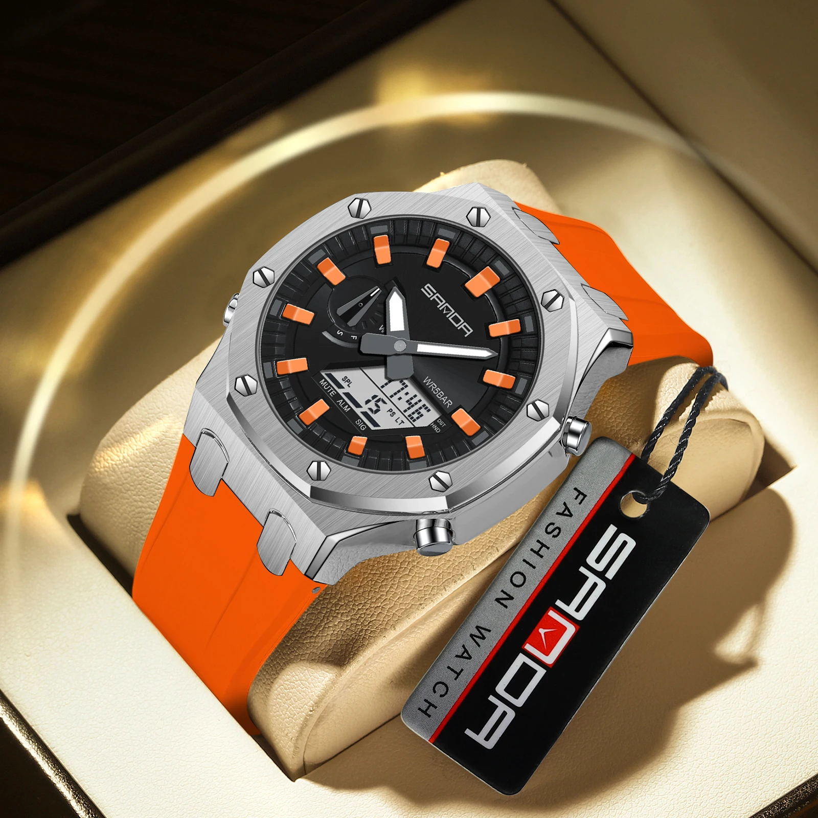 SANDA 3309 Top Brand New Men's Watches 5ATM Waterproof Sport Military Wristwatches Quartz Watch For Men Clock Relogio Masculino