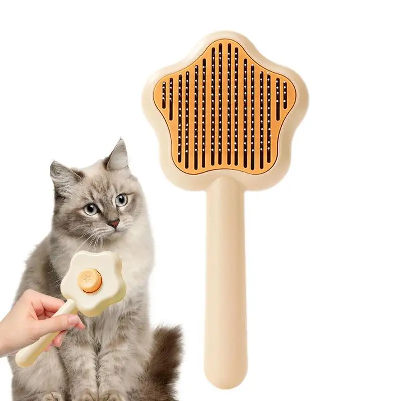 

Pet Hair Removal Comb Cat Brush Self Cleaning Slicker Brush For Cats Dogs Hair Remover Scraper Pet Grooming Tool Cat Accessories