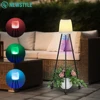 Solar Outdoor Floor Lamp for Patio With Plant Stand Grow Light Waterproof Garden Solar Powered Lantern Warm RGB Deck Yard Porch 1
