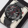 BORUSE Silicone Casual Fully Waterproof Watch Men's Date Analog Quartz Watch Multi-function Timer luxury watch
