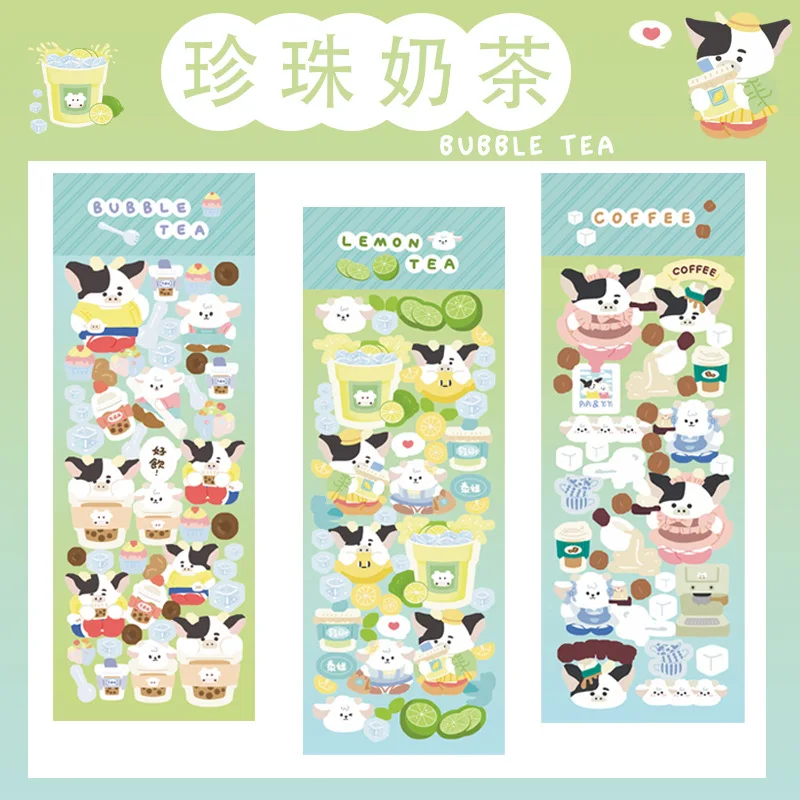 

Laser Cow Sticker Photo Diary Book Diy Decorative Material Sticker Stationery Sticker Kawaii